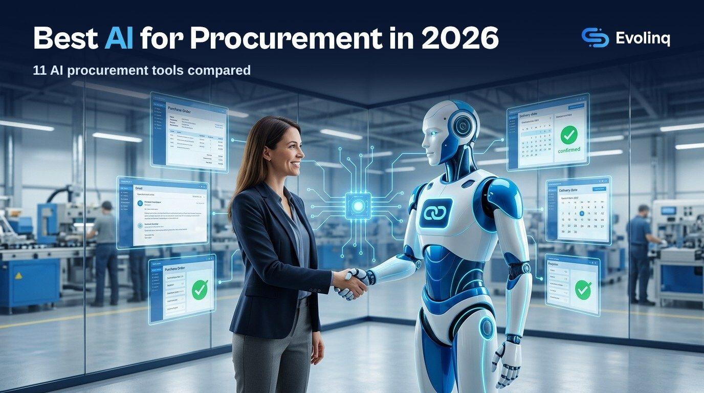 AI agent shaking hands with a procurement professional
